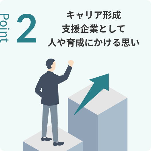 キャリア形成支援企業として人や育成にかける思い